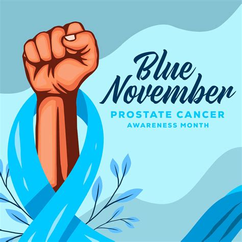 Vector Design Blue November Prostate Cancer Awareness Month