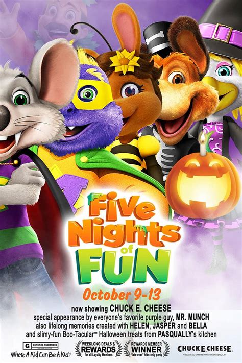 Chuck E Cheese Five Nights Of Fun Poster Shop Discounted Brunofugaadvbr