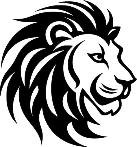 Premium Vector Lion Black And White Isolated Icon Vector Illustration