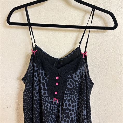 Lingerie Dress With Pink Detail Size Large Super Depop