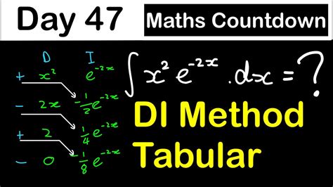 Di Method Tabular Method For Integration By Parts Youtube