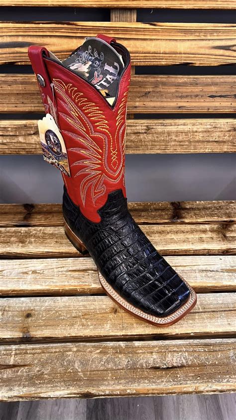 Rancho Semental Print Horn Back Black Boots Mile High Western Wear