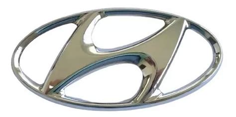 Emblema Logo Hyundai Cromado Grade Dianteira Veloster Todos Frete Gr Tis