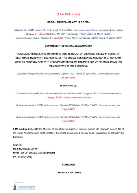 2024 Social Assistance Regulations for Social Relief of Distress - Studocu