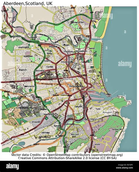 aberdeen map high resolution stock photography  images alamy