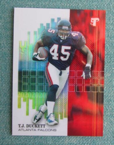 Topps Pristine Football T J Duckett Rookie Card Atlanta