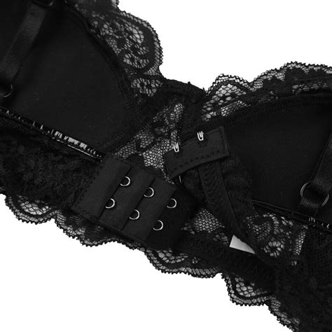 Women S Lingerie Set Leather Bra Top With Thong G String Underwear Nightclub Ebay
