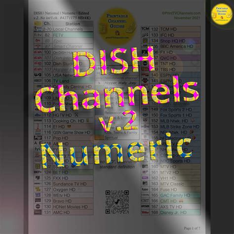 DISH Network Channel Lineup 2022 PDF | Printable TV Channel Guides