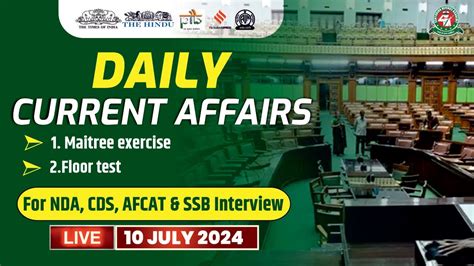 10th July 2024 Current Affairs Daily Current Affairs Important