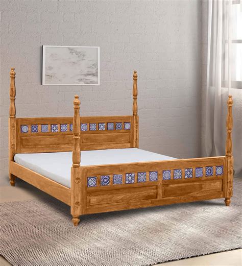 Buy Kamchini Sheesham Wood King Size Poster Bed In Scratch Resistant