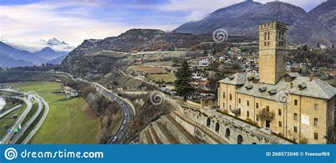 Italy, Valle D Aosta Region.medieval Historic Castle Sarre Stock Photo - Image of valle, famous ...