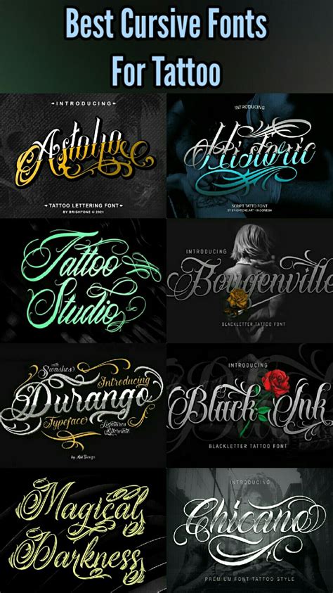 Best Cursive Fonts For Tattoo | Tattoo lettering fonts, Tattoo fonts ...