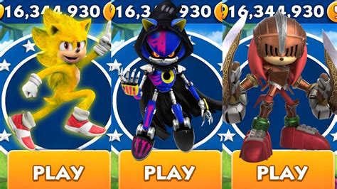 Sonic Dash Super Sonic Vs Reaper Metal Sonic Vs Sir Gawain All Characters Unlocked