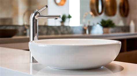 Premium AI Image | A detailed shot of a pristine white ceramic sink ...