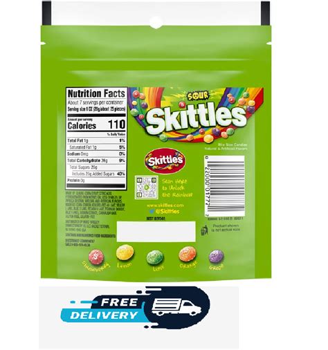 New Skittles Sour Candy Gummy Candy Grab N Go 72 Oz Bag Pack Of 4