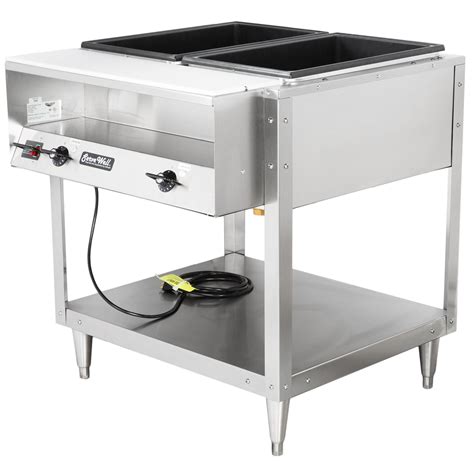 Vollrath 38102 ServeWell Electric Two Pan Hot Food Table 120V Sealed Well