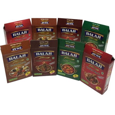 Gram Bleached Kraft Paperboard Masala Spices Packaging Box At Best