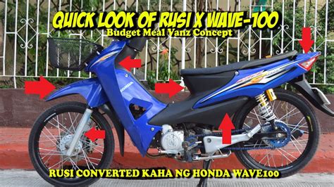 Quick Look Rusi Wave Convert Orig Kaha Ng Wave 100 Youtube