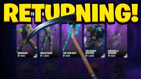 REAPER PICKAXE RETURN RELEASE DATE In Fortnite Item Shop YouTube