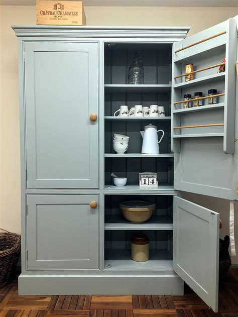 Freestanding 4 Door Kitchen Larder Cupboard Larder Cupboard Kitchen