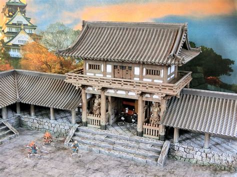 3dalienworlds Samurai Temple Outer Gate Fantasy Samurai 3d