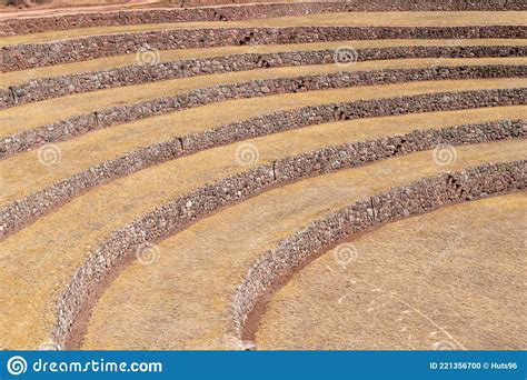 Inca S Terraces In Pisac Sacred Valley Peru Stock Photo