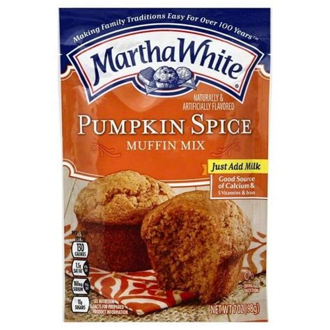 Martha White Quick Baking Pumpkin Spice Flavored Dessert Muffin Mix