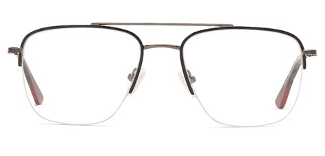 Happster Unisex Eyeglasses Halfframe Square Large 53 Metal Sm Xjc2039 Specsmakers The