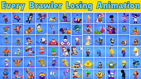 Every Brawlers Losing Animation Brawl Stars Youtube