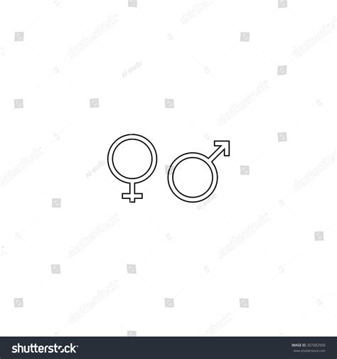 Sex Symbol Outline Black Simple Vector Stock Vector Royalty Free Shutterstock