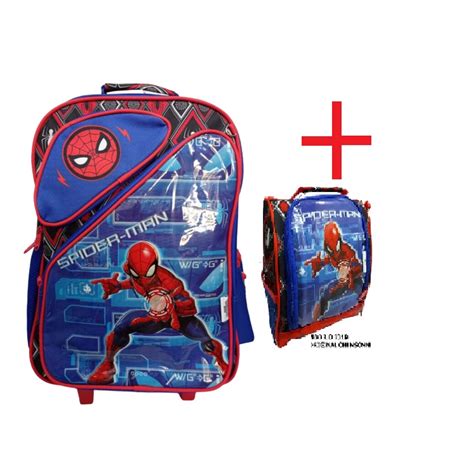 KIT MOCHILA DE RODINHA LANCHEIRA DO HOMEM ARANHA CHENSON Shopee Brasil