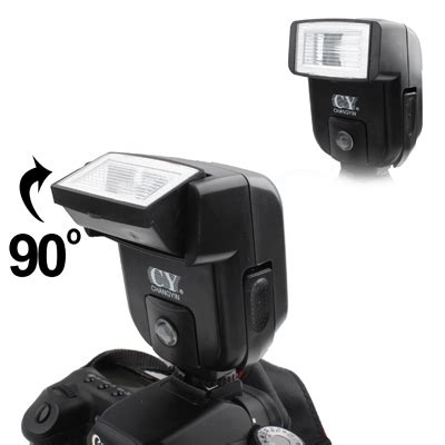 Universal Hot Shoe Camera Electronic Flash With PC Sync Port CY Black
