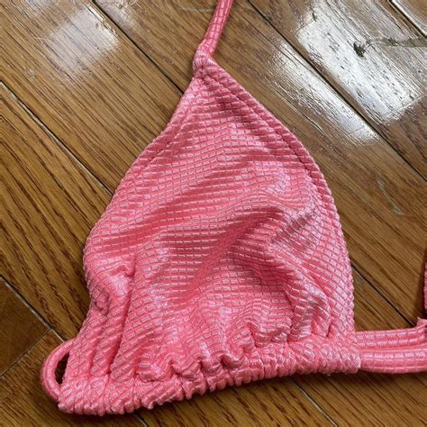 Vintage S Neon Pink Bikini Top Marked Size Depop