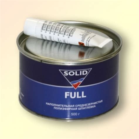 SOLID FULL Наполнительная среднезернистая полиэфирная шпатлевка 500г ...