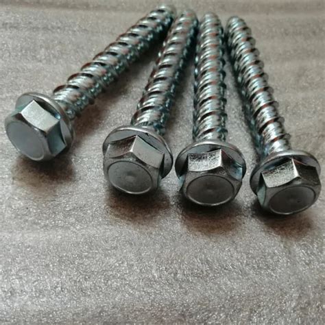 High Strenght Masonry Bolt Concrete Screw Anchor With Flange Hex Head