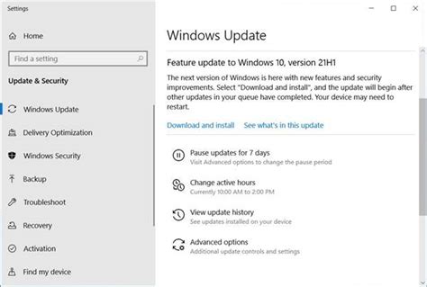 Télécharger et installer la mise à jour de mai 2021 pour Windows 10