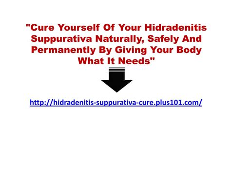 PPT - Cure For Hidradenitis Suppurativa, Blocked Sweat Gland Under Arm