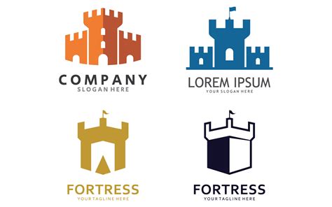 Fortress Vector Logo Template Graphic By Hati Royani Creative Fabrica