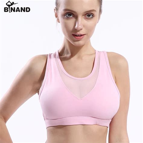 Binand Wirefree Racerback Shockproof Sports Bra Breathable Running