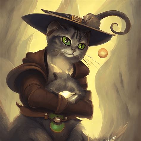 Cute And Adorable Witch Cat Portrait · Creative Fabrica