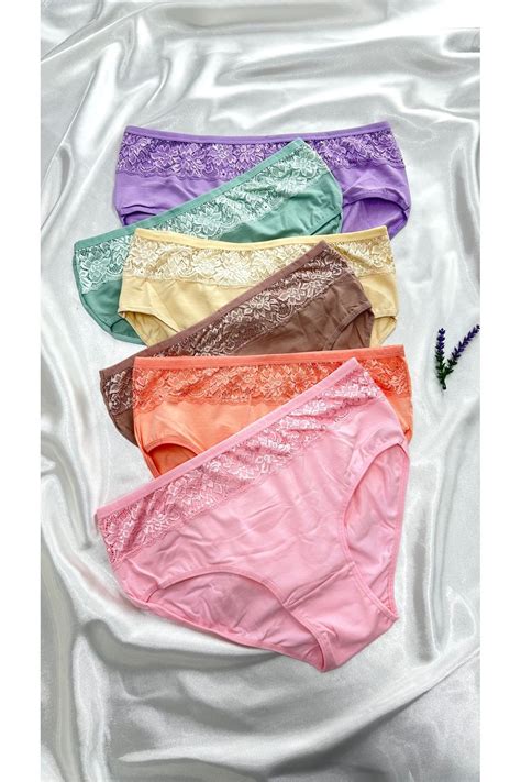 Clara Butik Kadın Bato Dantelli Yumuşak Külot lı Paket Pamuk Kumaş Likralı Bikini Toparlayıcı