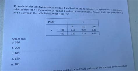 Solved 11. A wholesaler sells two products, Product 1 and | Chegg.com 