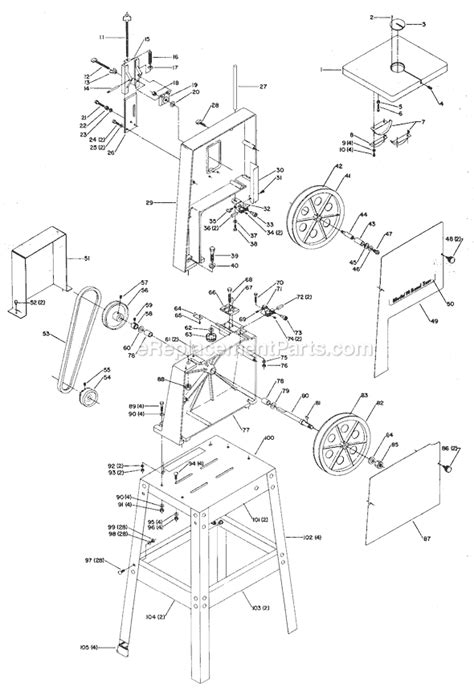 Delta Band Saw Parts Diagram