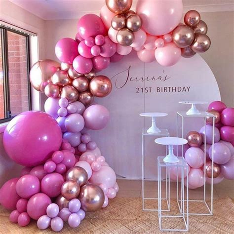 126PCS Hot Pink Balloon Garland Arch Kit Baby Pink Purple - Etsy