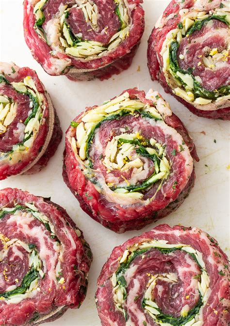 6 Ingredient Stuffed Flank Steak Rolls Pinwheels Recipe Cart