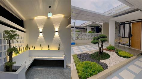 inspirasi desain taman teras  cantik  asri