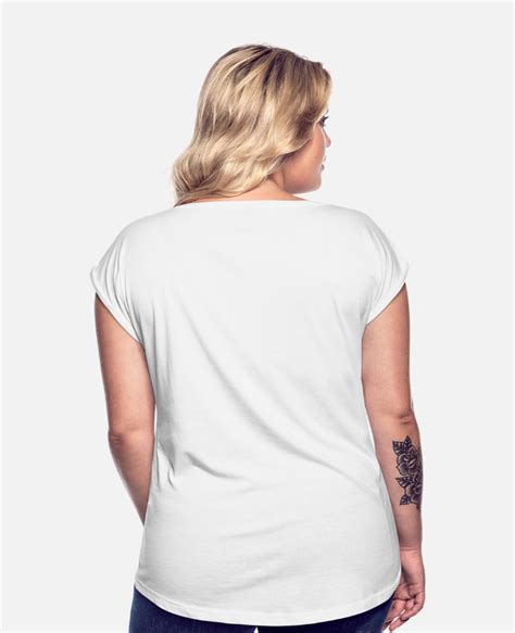 Frauen T Shirt mit gerollten Ärmeln Spreadshirt