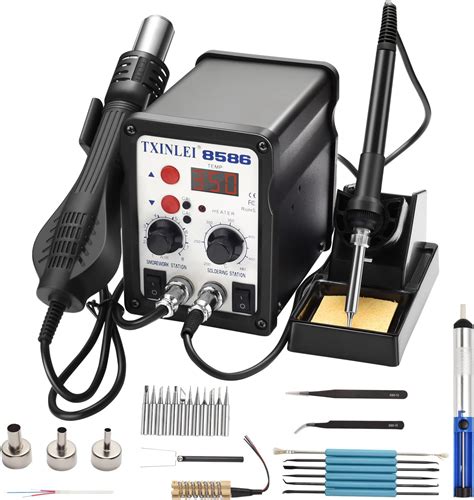 MYPOUOS D V Solder Station In LCD Dual Digital Display SMD Hot Air Gun Rework