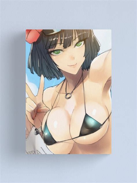 Ecchi Oppai Sexy Micro Bikini Beach Anime Girl Canvas Print For Sale