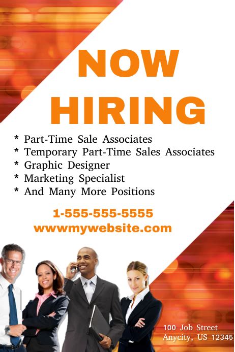 Now Hiring Flyer Template Postermywall